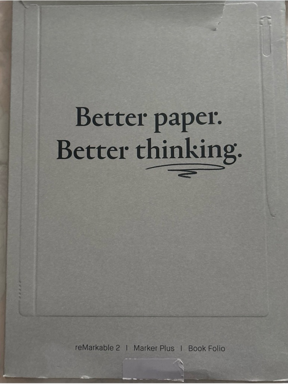 reMarkable 2 Marker Plus Book Folio - Gray